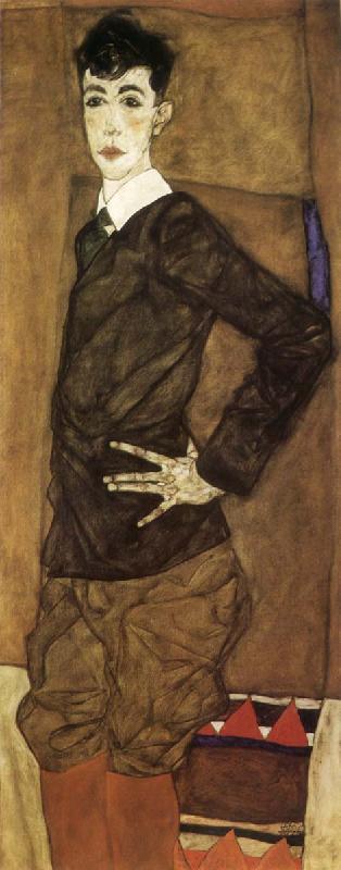 Egon Schiele Portrait of Erich Lederer France oil painting art
